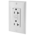 Leviton GFCI Receptacle, 20A, 125Vac, 5-20R, White GFNT2-W